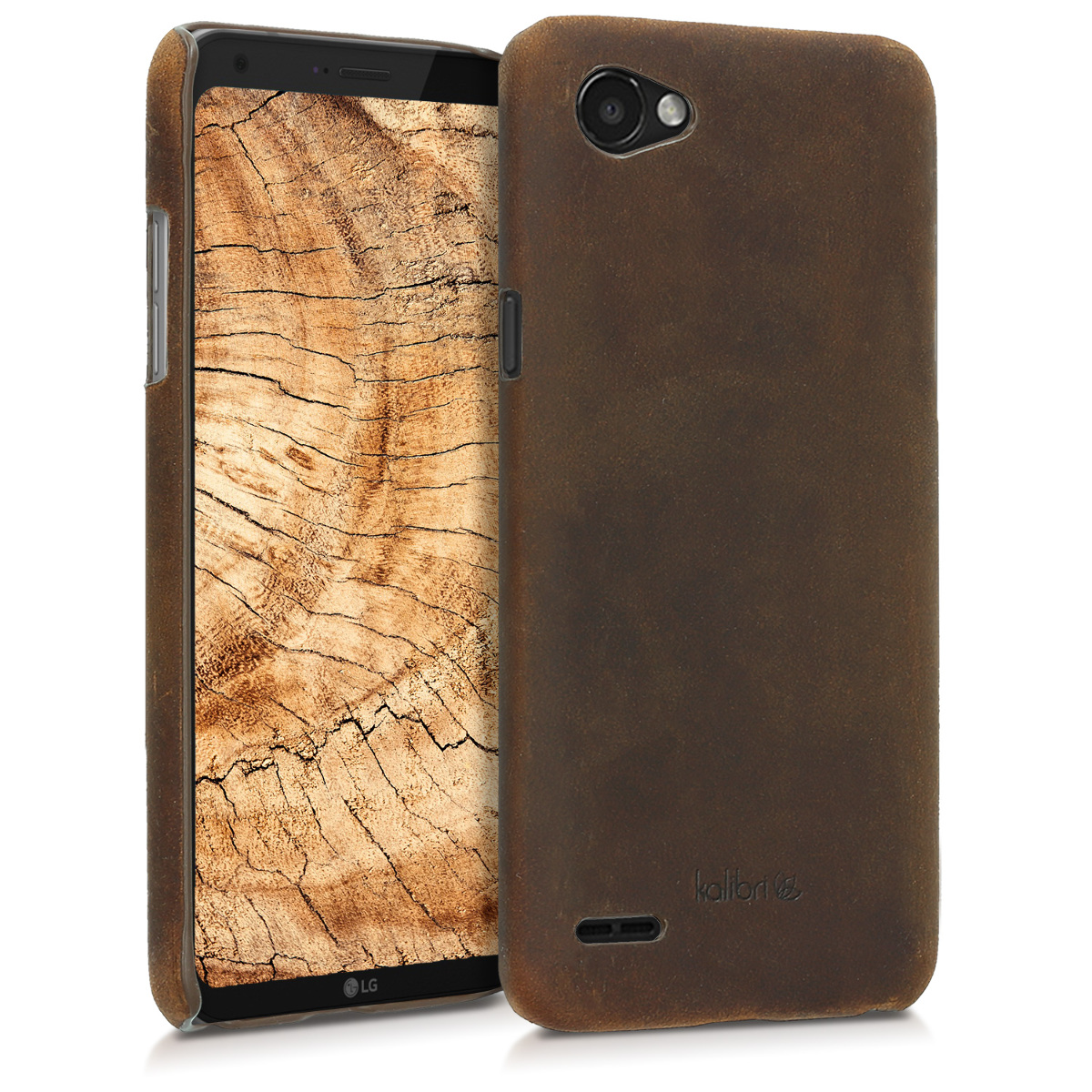 Kalibri Σκληρή Δερμάτινη Θήκη LG Q6 - Brown