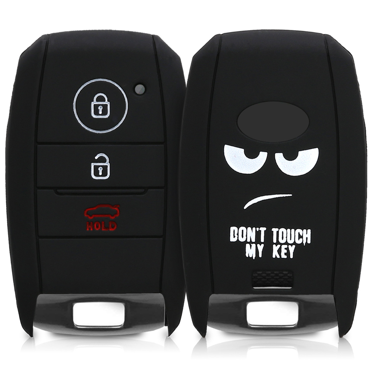 KW θήκη κλειδιού Kia - Σιλικόνη- 3 κουμπιά - Μαύρο/ Don't touch my keys