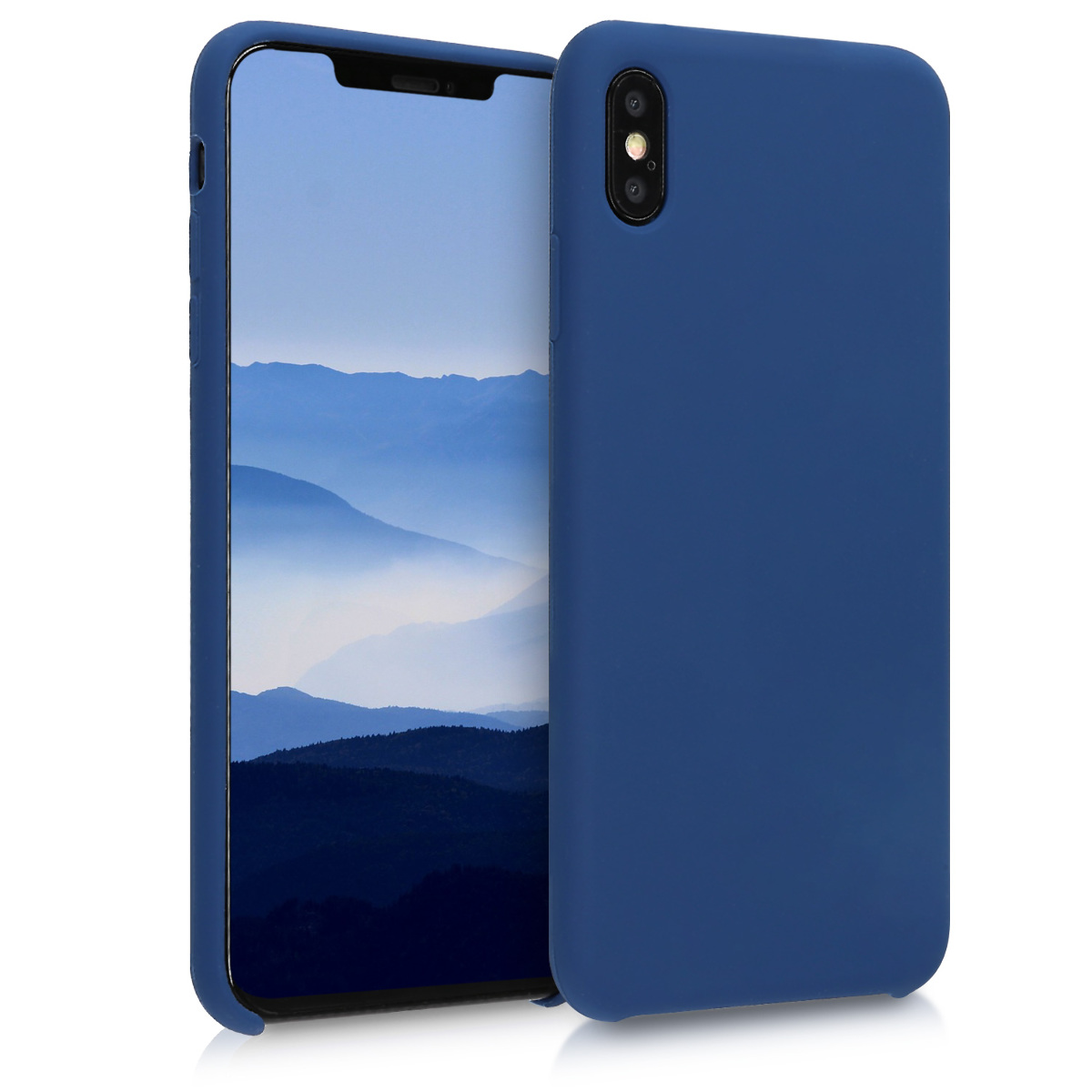 KW Θήκη Σιλικόνης iPhone XS Max - Soft Flexible Rubber Protective Cover - Navy Blue 