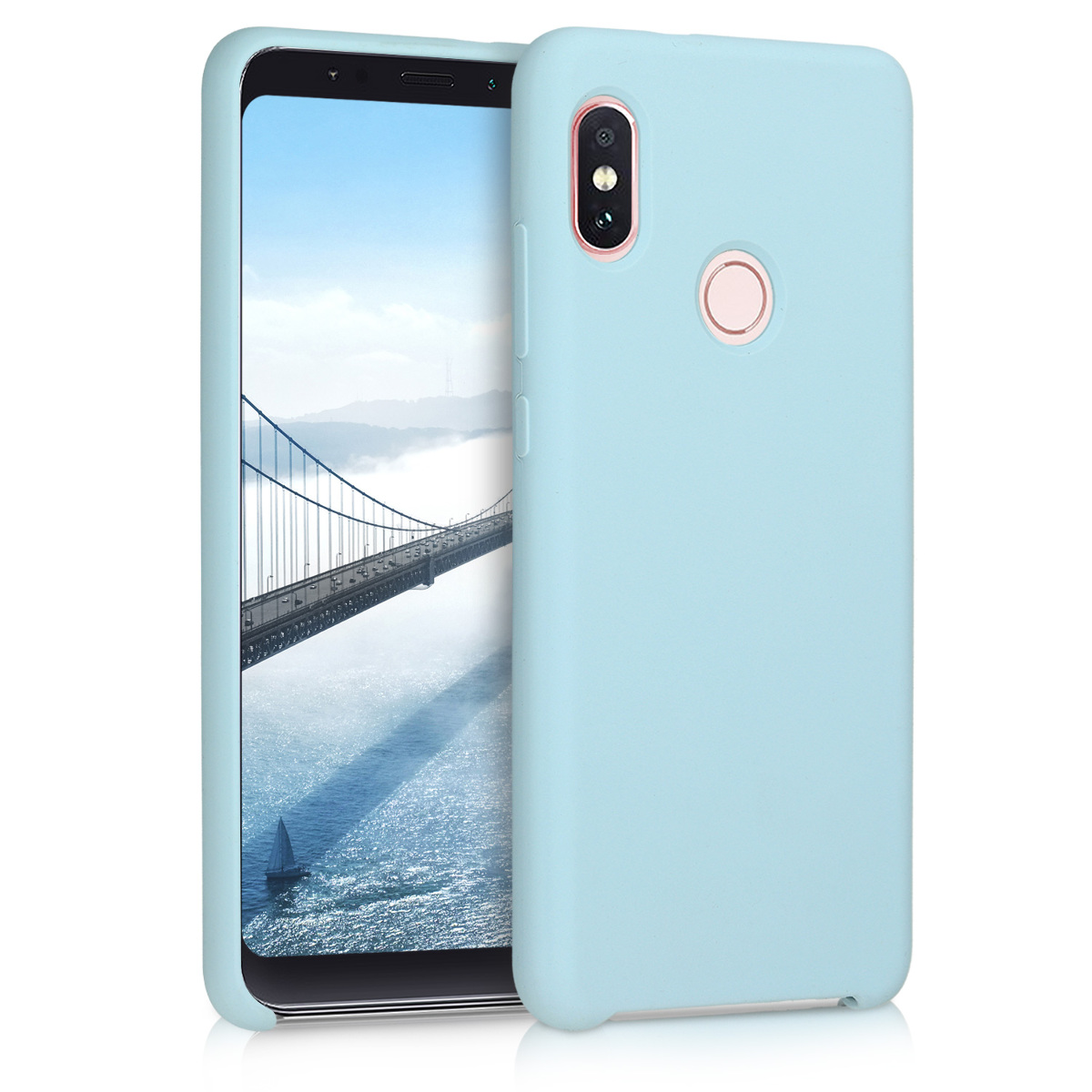 KW Θήκη Σιλικόνης Xiaomi Redmi Note 5 (Global Version) / Note 5 Pro - Soft Flexible Rubber Protective Cover - Light Blue Matte 