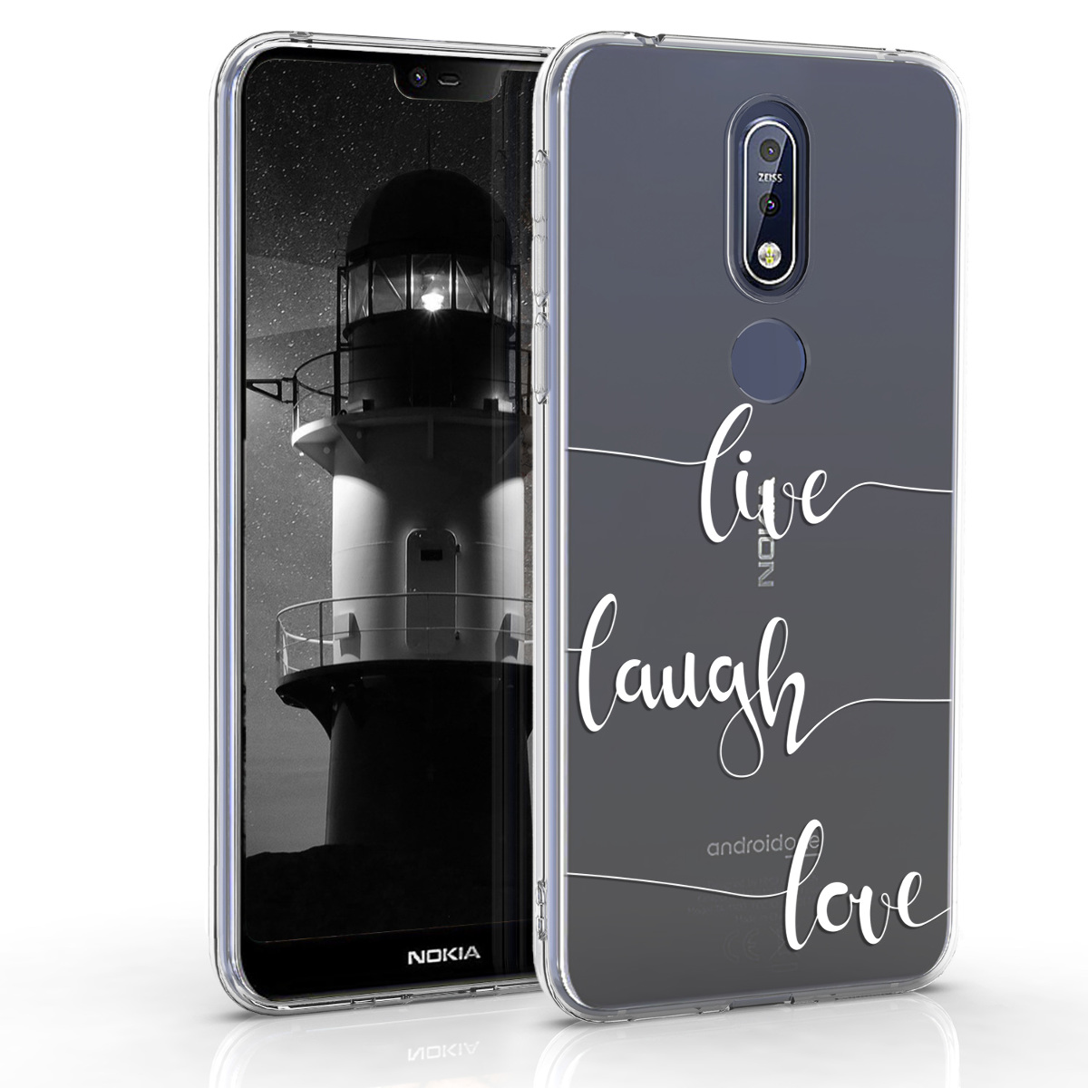 KW Θήκη Σιλικόνης Nokia 7.1 - Crystal Clear - White / Transparent