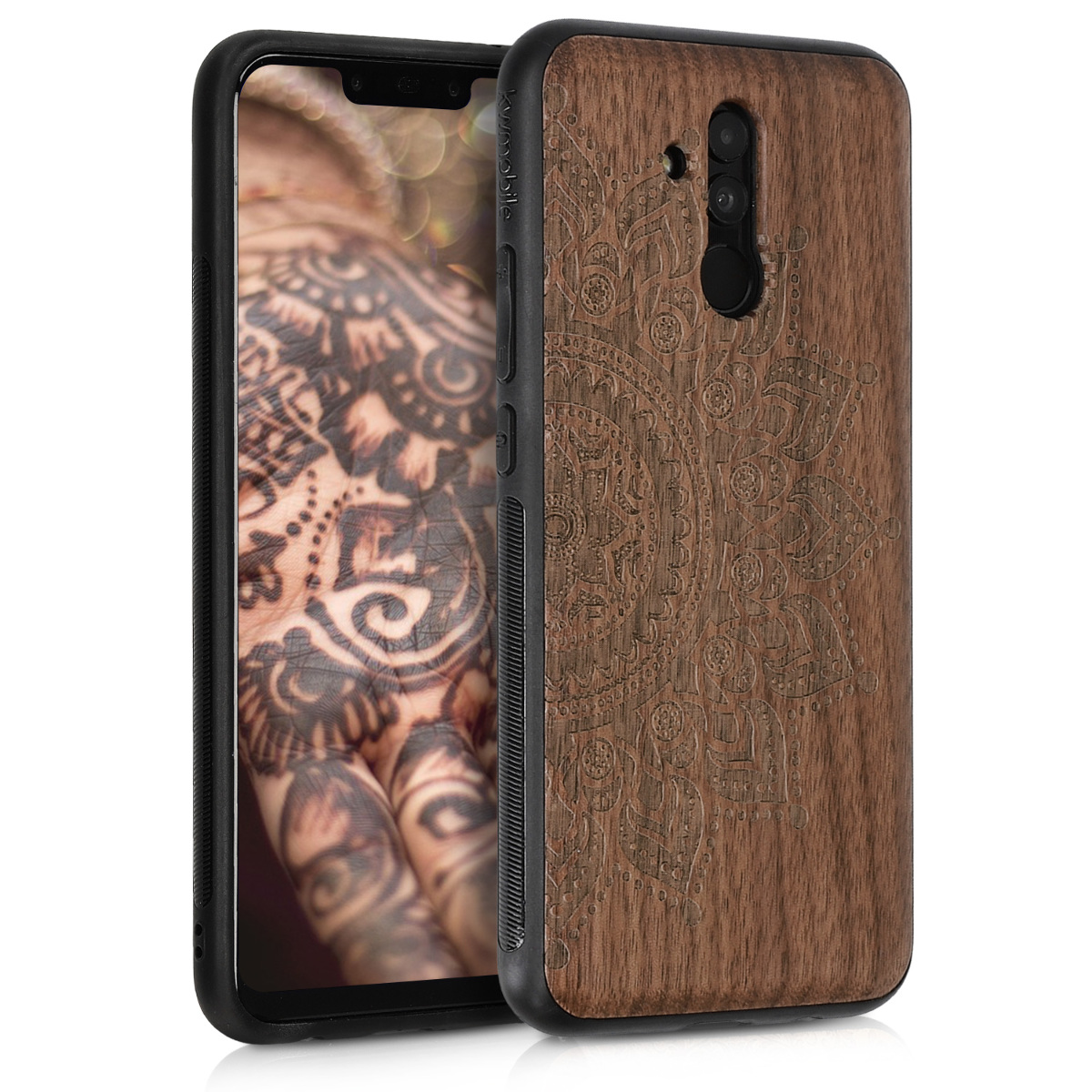 KW Ξύλινη Θήκη Huawei Mate 20 Lite - Σχέδιο μανταλα