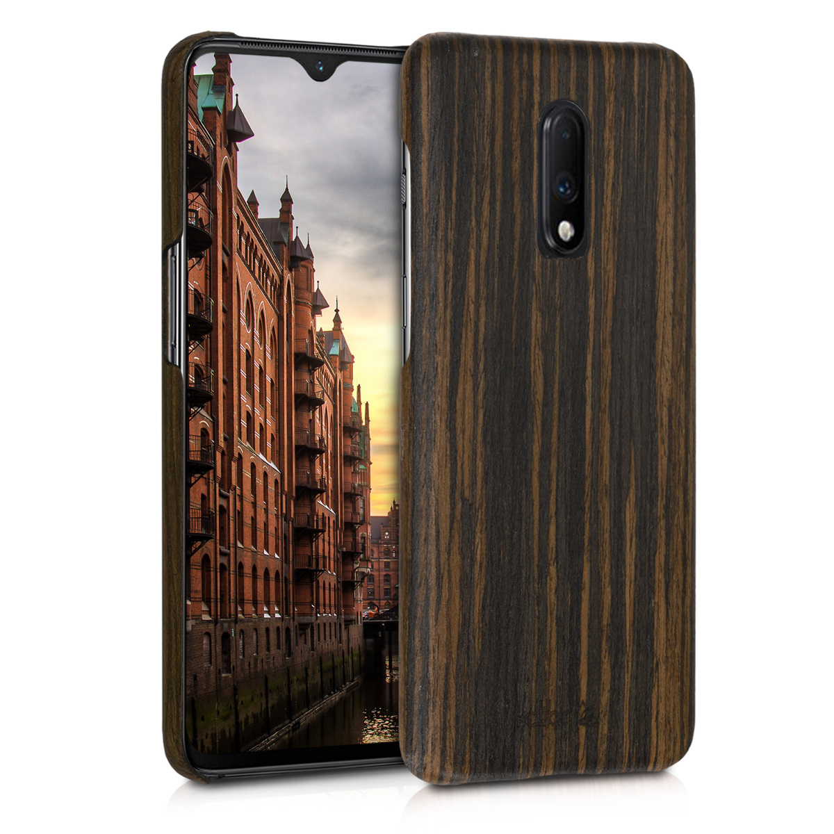 Kalibri Σκληρή Ξύλινη Θήκη OnePlus 7 - Brown (47041.18)