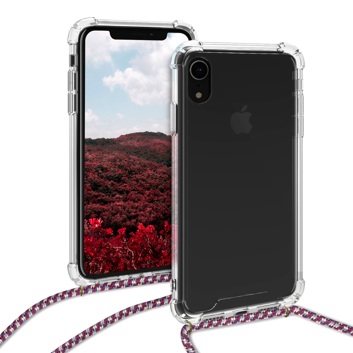 KW Θήκη Σιλικόνης με Λουράκι iPhone XR - Transparent (47249.38)