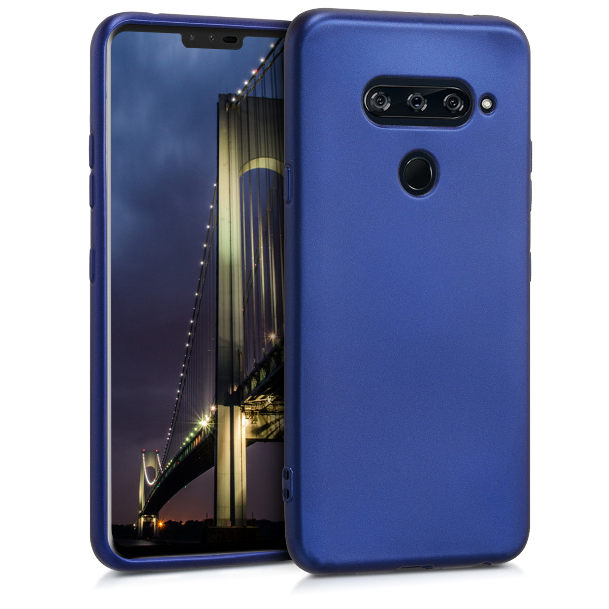 KW Θήκη Σιλικόνης LG V40 ThinQ - Μπλε μεταλλικό