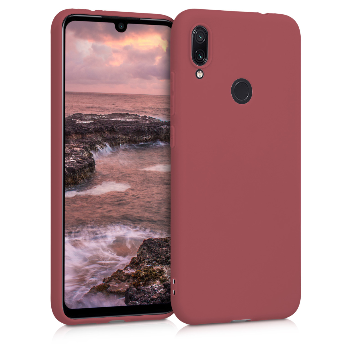 KW Θήκη Σιλικόνης Xiaomi Redmi Note 7 / Note 7 Pro - Maroon Red