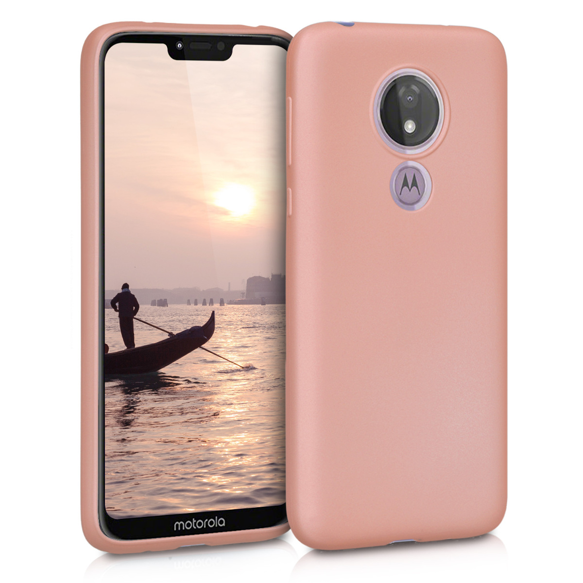 KW Θήκη Σιλικόνης Motorola Moto G7 Power - Metallic Rose Gold