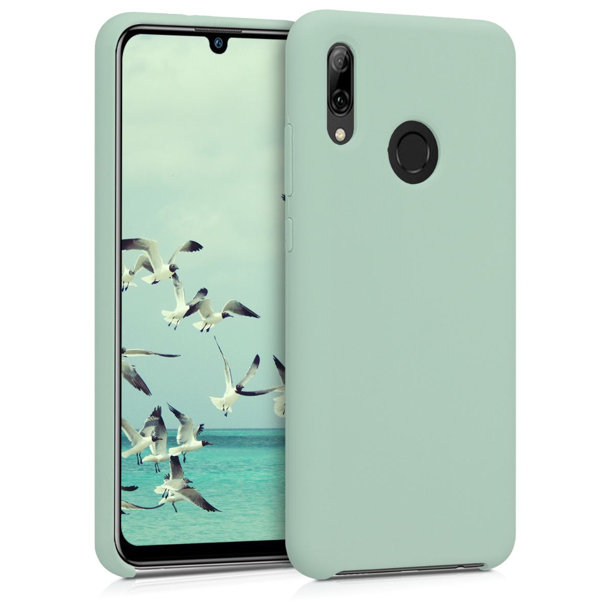 KW Θήκη Σιλικόνης Huawei P Smart (2019) - Soft Flexible Rubber  - Mint Matte