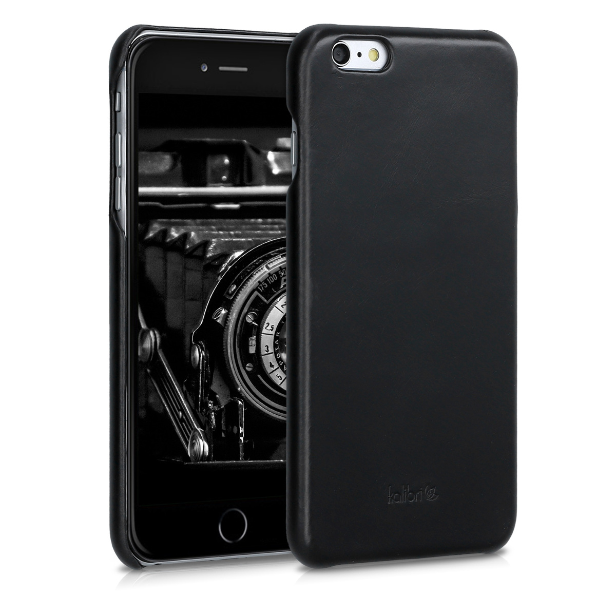 Kalibri Σκληρή Δερμάτινη Θήκη Apple iPhone 6 Plus / 6S Plus - Smooth Genuine Leather - Black