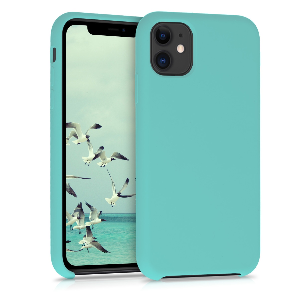 KW Θήκη Σιλικόνης iPhone 11 - Soft Flexible Rubber Protective Cover - Mint Matte