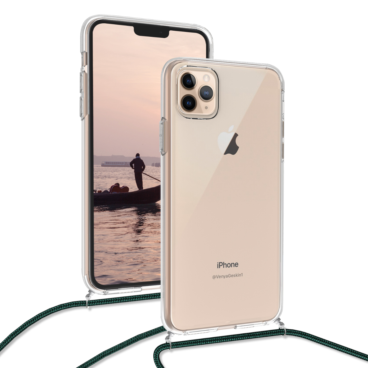 KW Θήκη Σιλικόνης με Λουράκι Λαιμού Apple iPhone 11 Pro Max - Transparent