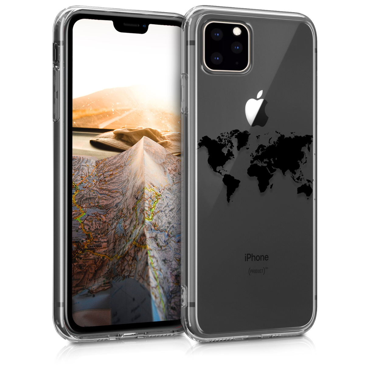 KW Θήκη Σιλικόνης iPhone 11 Pro - Black / Transparent 