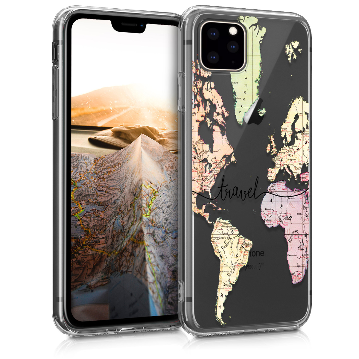 KW Θήκη Σιλικόνης iPhone 11 -  Black / Multicolor / Transparent 