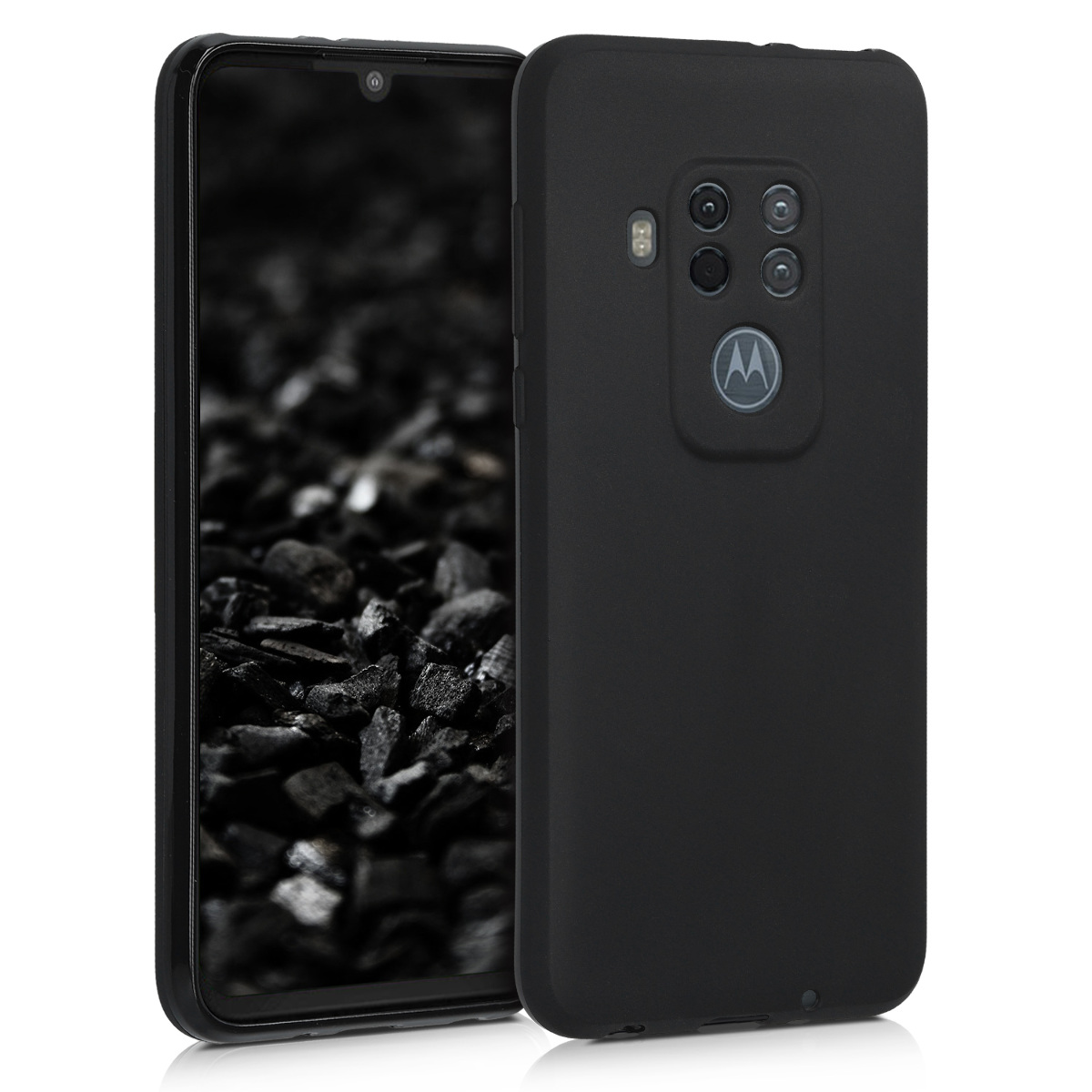 KW Θήκη Σιλικόνης Motorola One Zoom - Black Matte