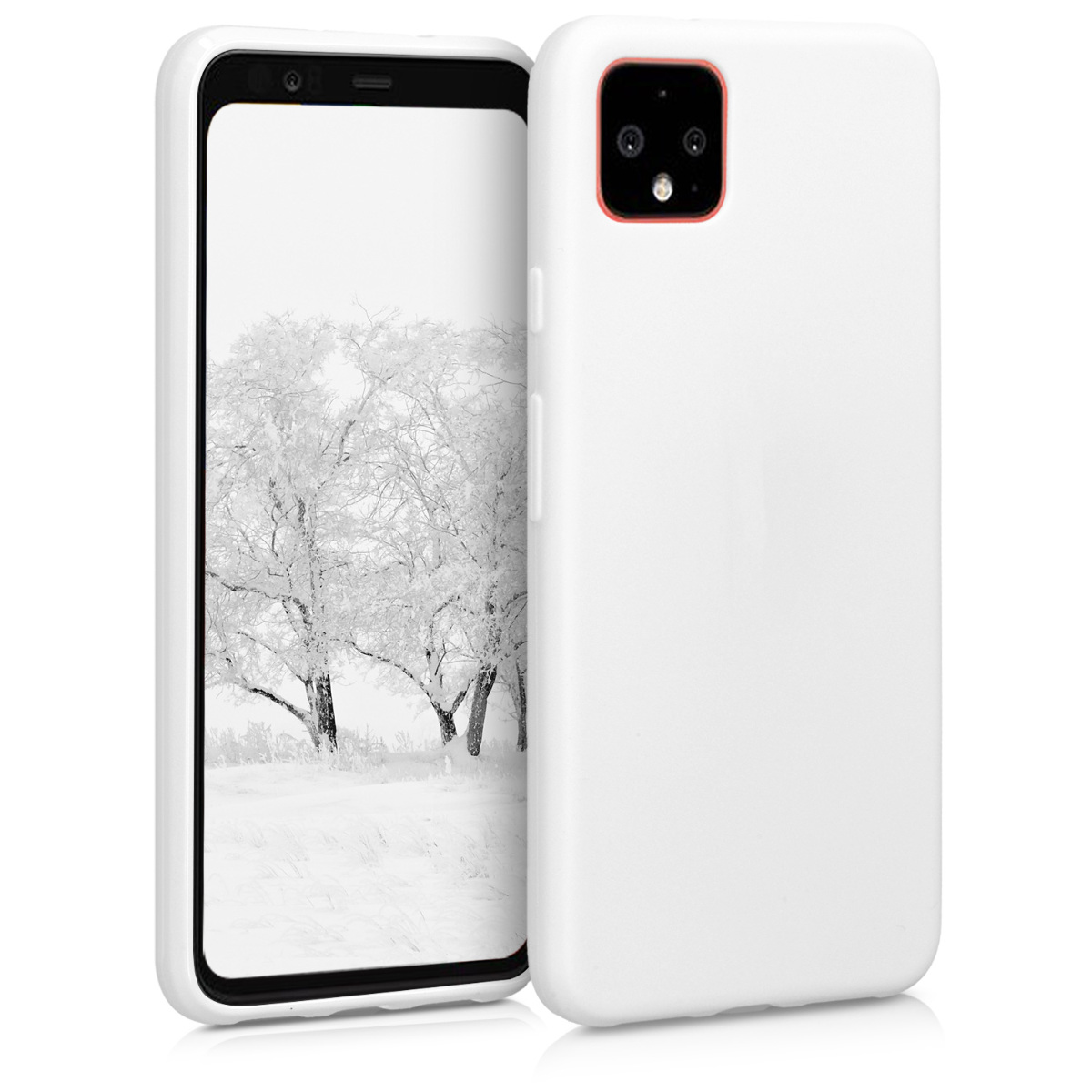 KW Θήκη Σιλικόνης Google Pixel 4 - White (50326.02)