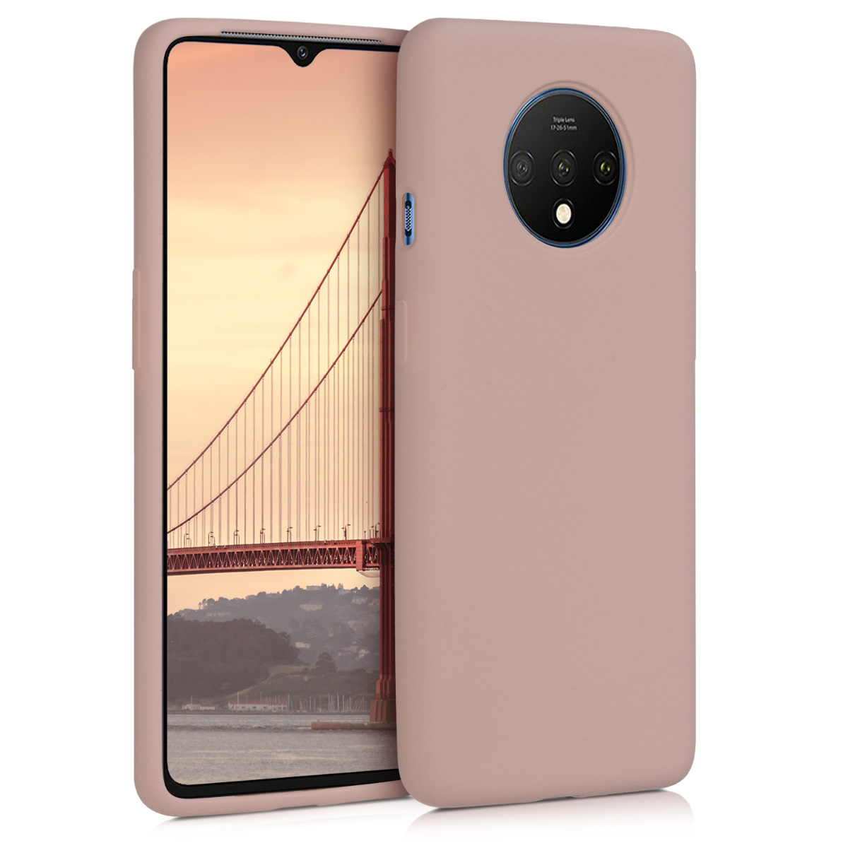 KW Θήκη Σιλικόνης OnePlus 7T - Soft Flexible Rubber - Dusty Pink