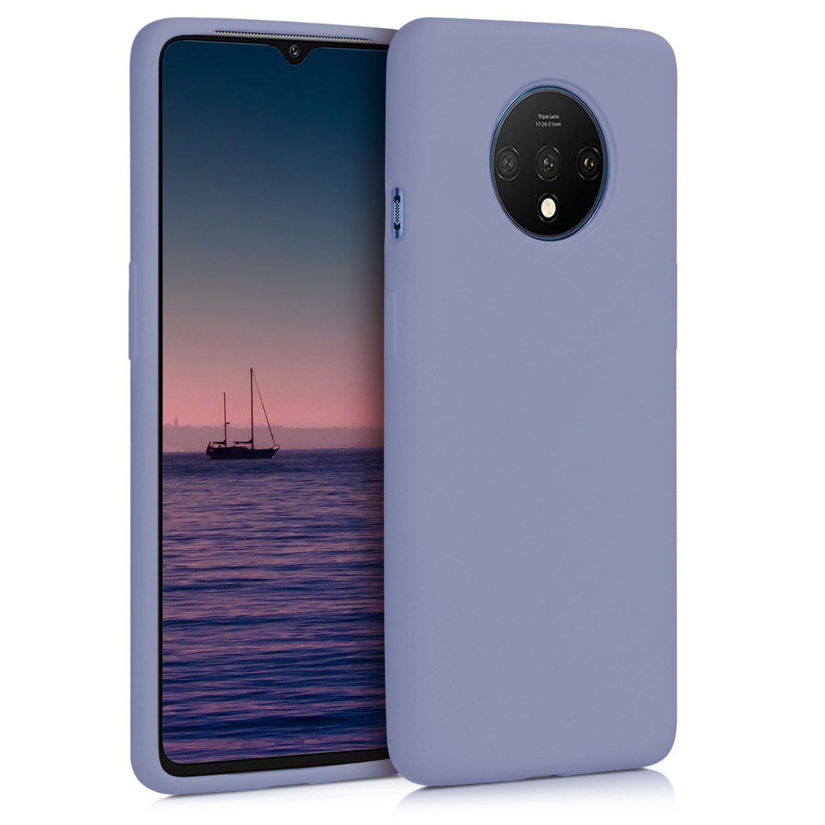 KW Θήκη Σιλικόνης OnePlus 7T - Soft Flexible Rubber - Lavender Grey