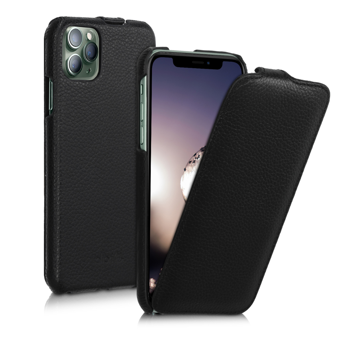 Kalibri Δερμάτινη Θήκη Flip Apple iPhone 11 Pro Max - Ultra Slim Leather Protective Phone Cover - Black