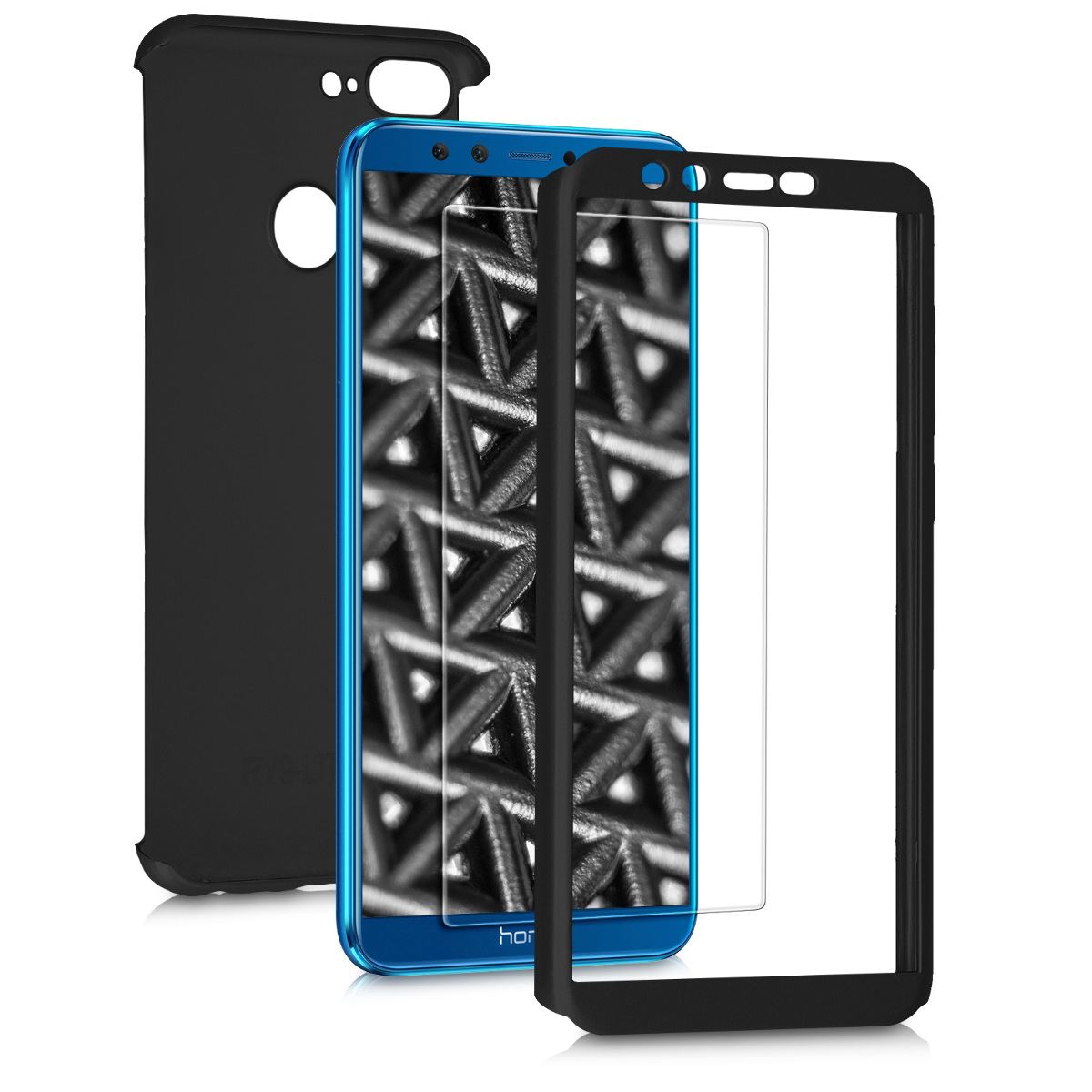 KW Θήκη Full Body Huawei Honor 9 Lite & Tempered Glass - Metallic Black (50578.68)