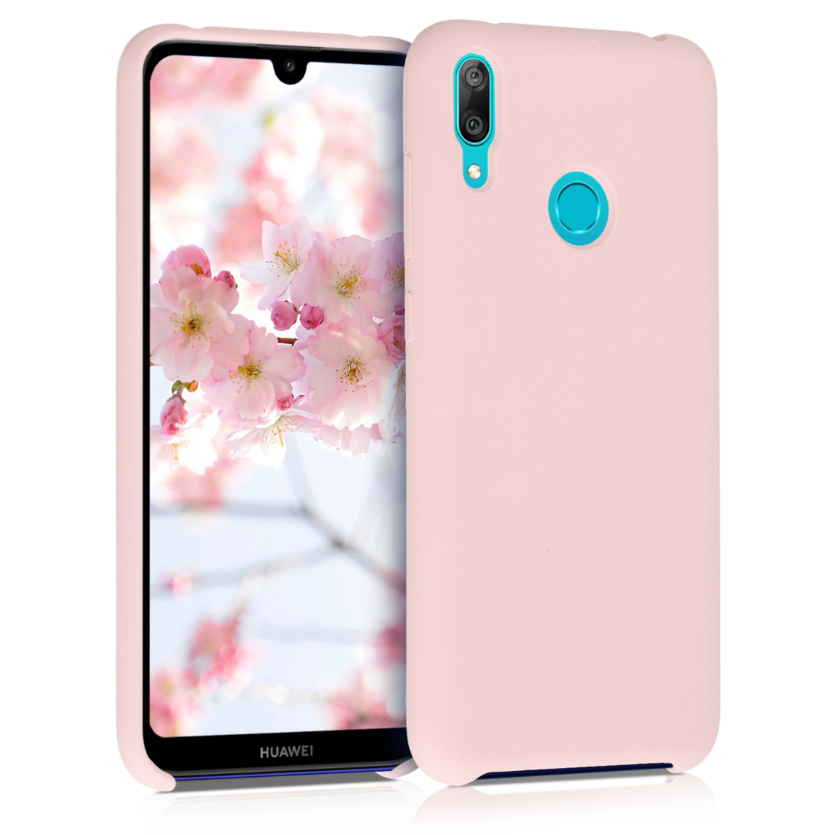 KW Θήκη Σιλικόνης Huawei Y7 / Y7 Prime 2019 - Soft Flexible Rubber - Dusty Pink