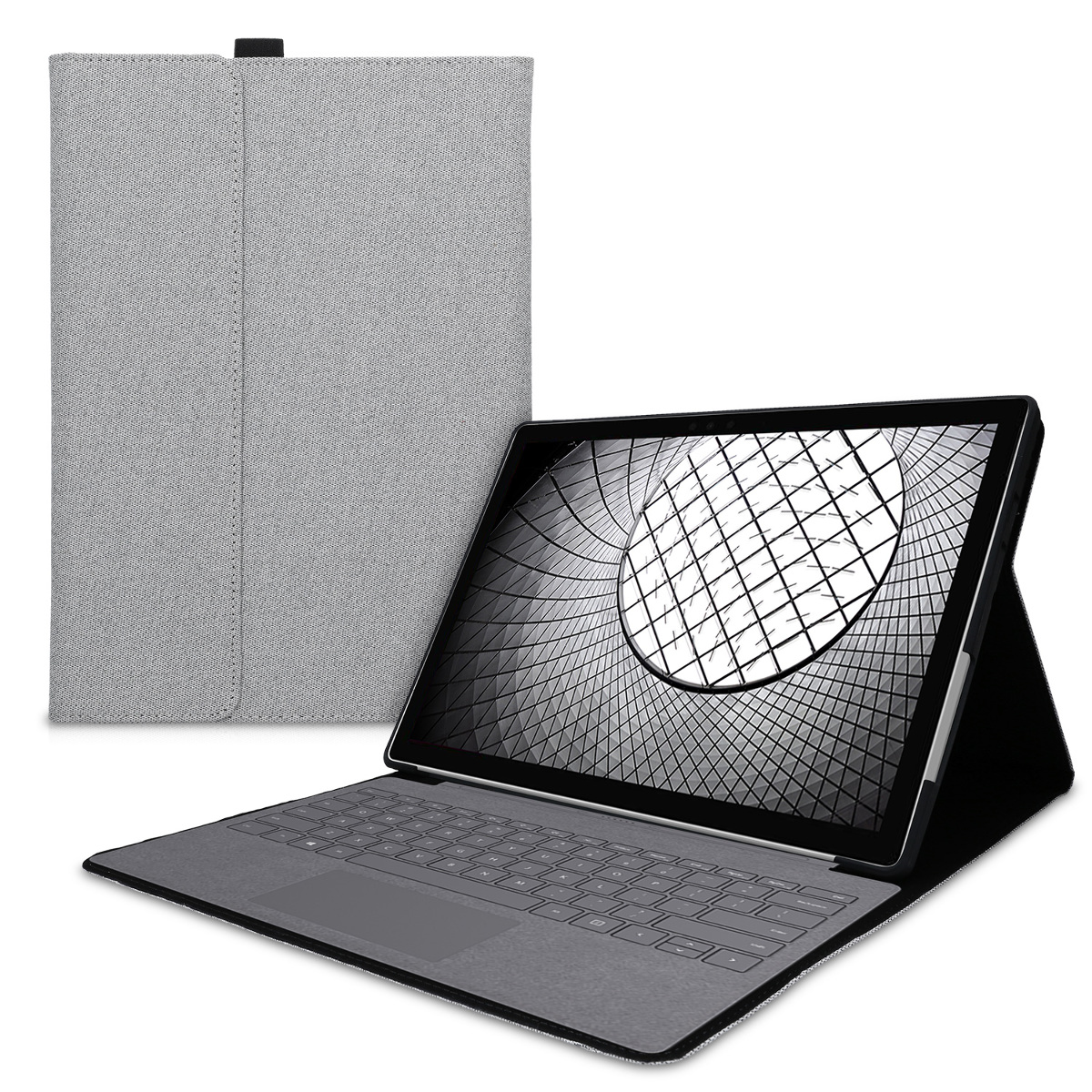 KW Θήκη Flip Microsoft Surface Pro 7 - Built-In Stand and Compatible with Type Cover Keyboard - Grey