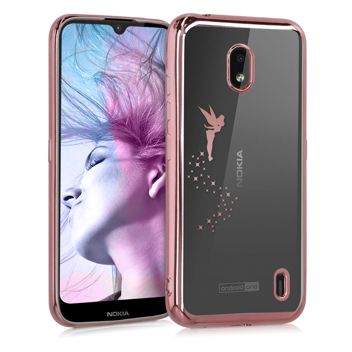 KW Θήκη Σιλικόνης Nokia 2.2 - Fairy - Rose Gold / Transparent