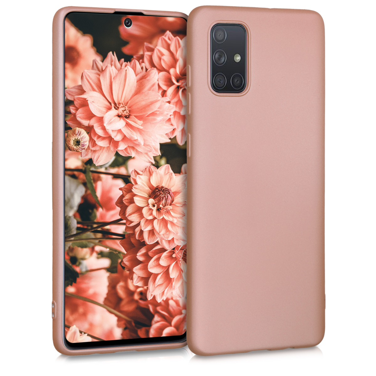 KW Θήκη Σιλικόνης Samsung Galaxy A71 - Metallic Rose Gold