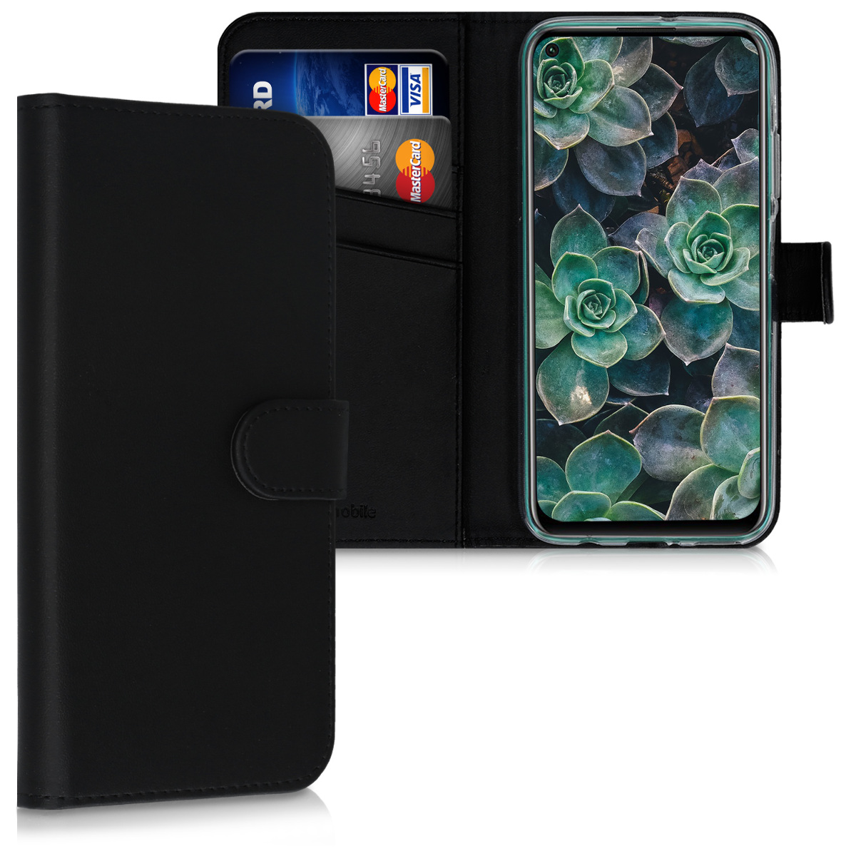 KW Θήκη - Πορτοφόλι Huawei P40 Lite - Black