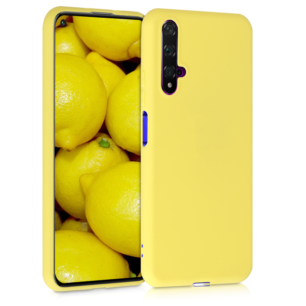KW Θήκη Σιλικόνης Honor 20 / Nova 5T - Yellow Matte (51520.49)