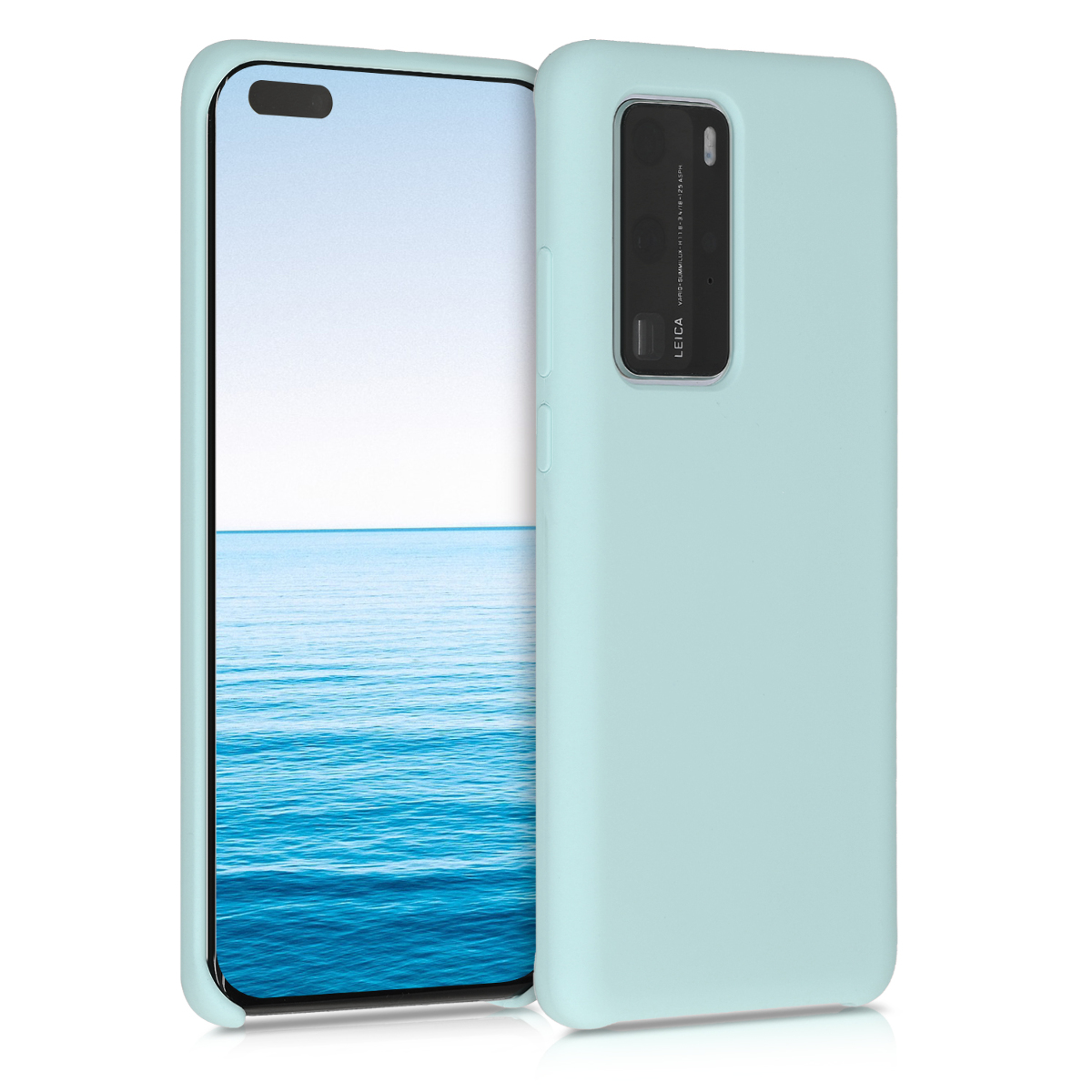 KW Θήκη Σιλικόνης Huawei P40 Pro - Soft Flexible Rubber Cover - Mint Matte
