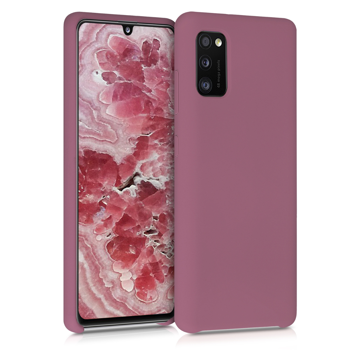 KW Θήκη Σιλικόνης Samsung Galaxy A41 - Soft Flexible Rubber  - Deep Rusty Rose