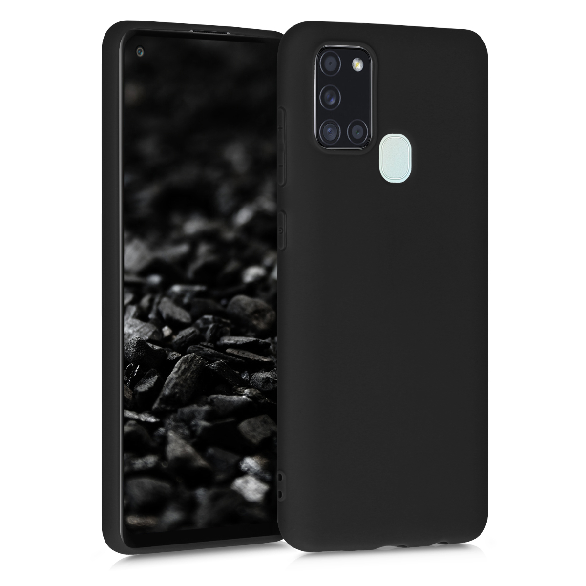 KW Θήκη Σιλικόνης Samsung Galaxy A21s - Black Matte