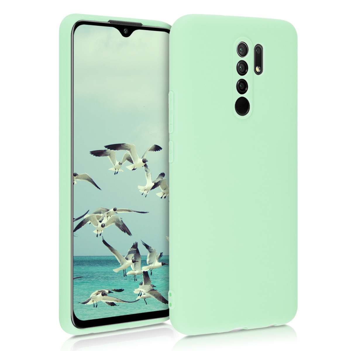 KW Θήκη Σιλικόνης Xiaomi Redmi 9 - Mint Matte