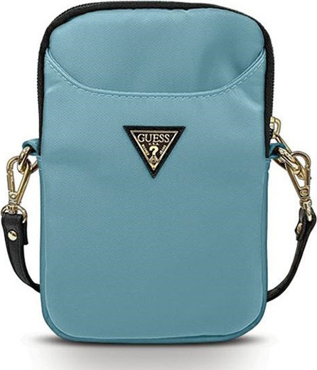 Guess Triangle Logo Phone Bag - Universal Θήκη Κινητών έως 6.7" - Light Blue