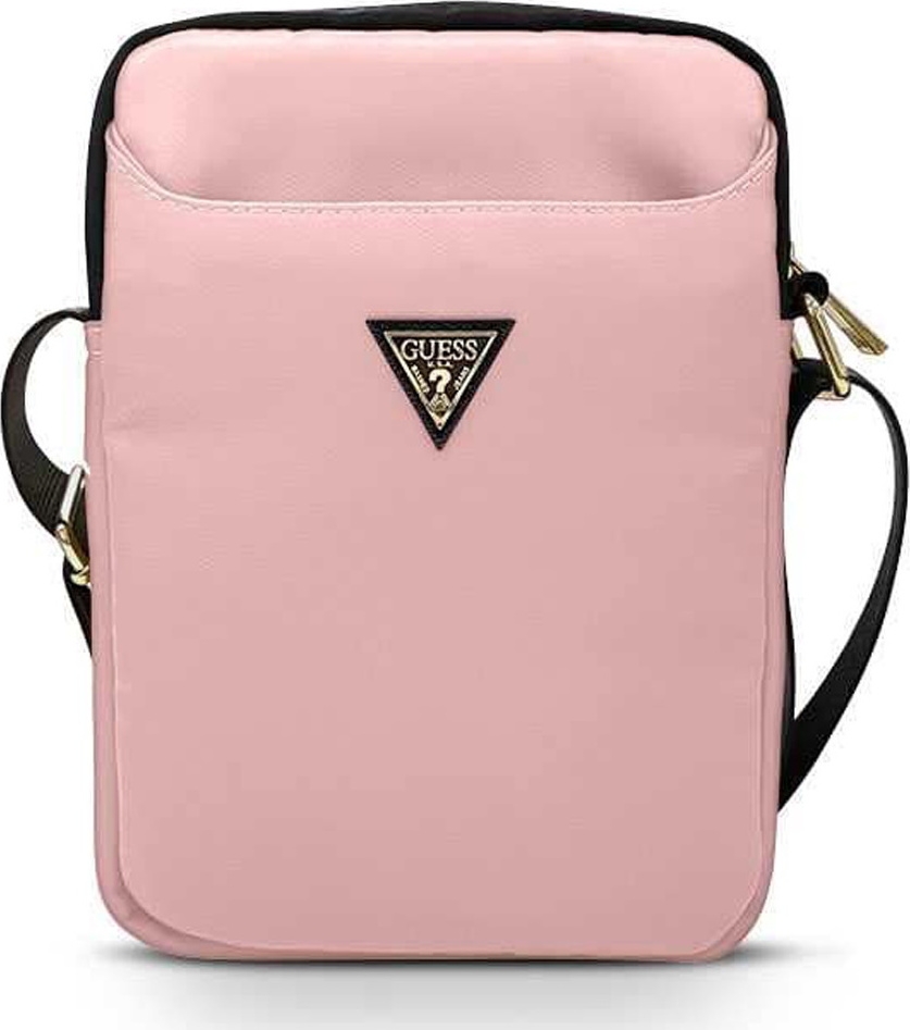 Guess Triangle Logo Tablet Bag - Universal Τσάντα Μεταφοράς Tablet 8" - Light Pink