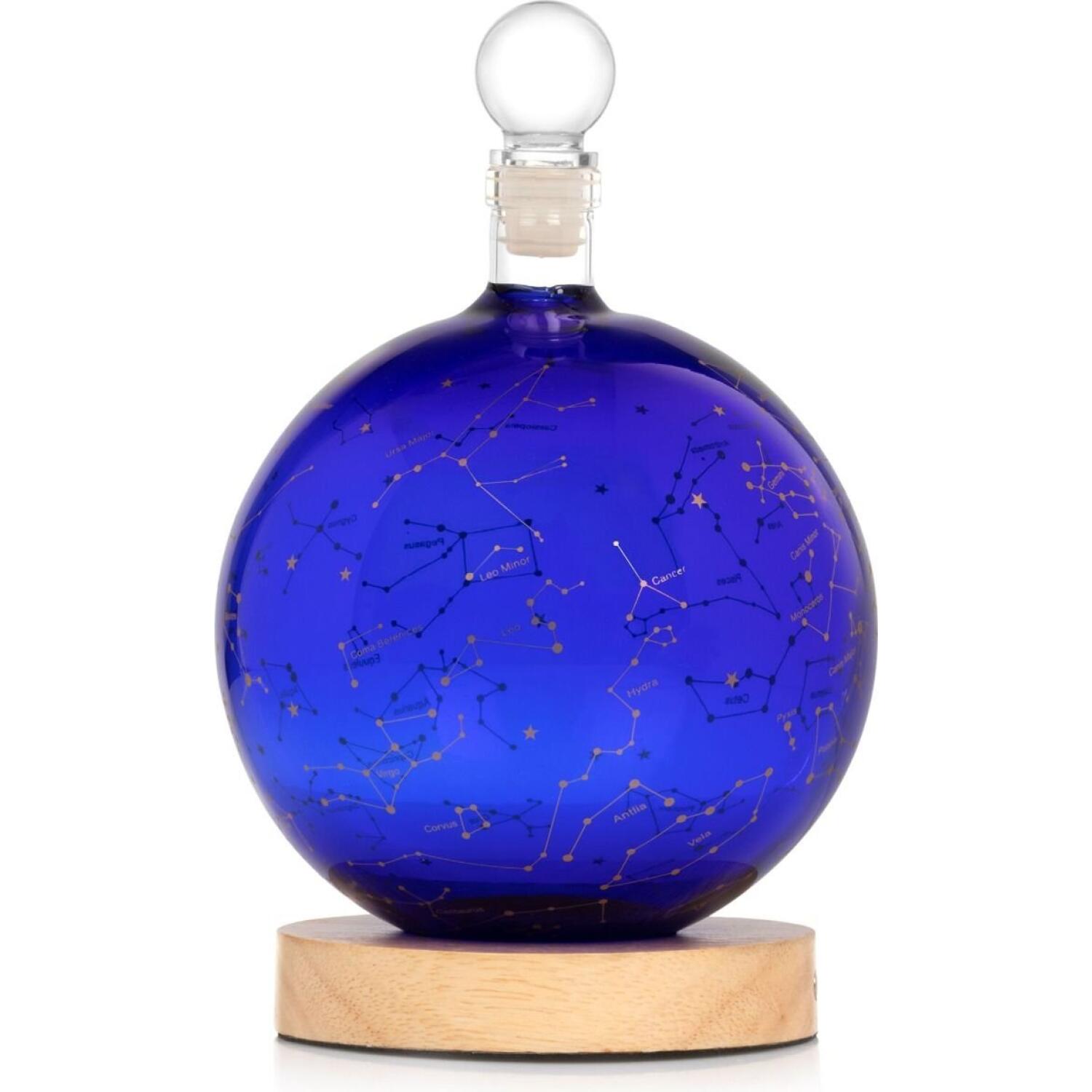 Γυάλινη Καράφα Σερβιρίσματος MikaMax Constellation Globe με Αστερισμούς / Πώμα & Φωτιζόμενη Βάση LED 750m