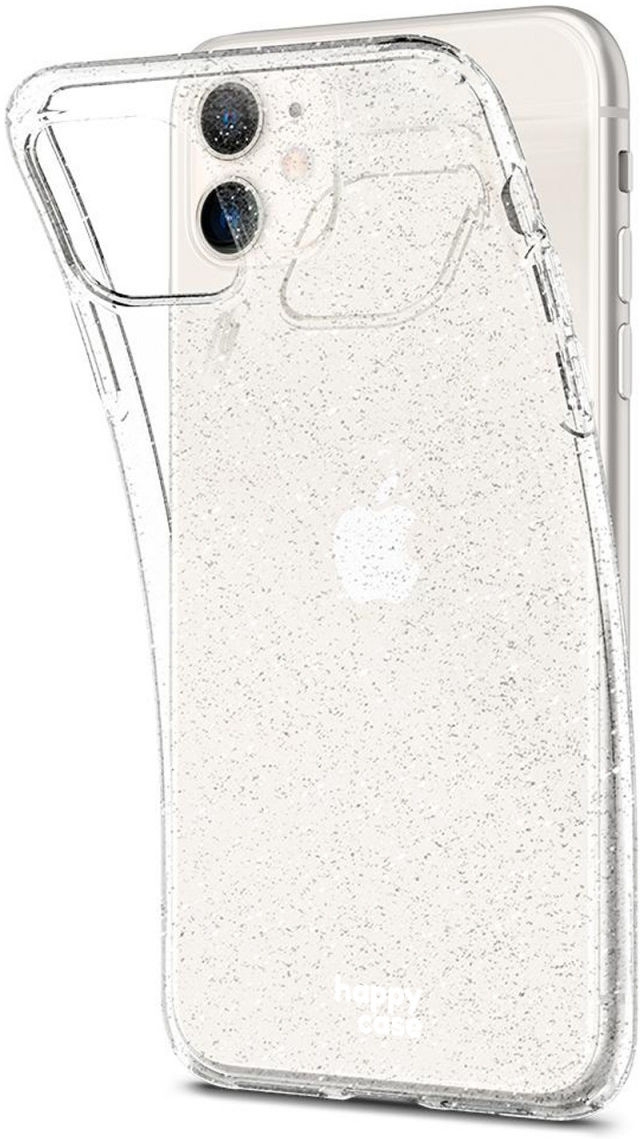 HappyCase Διάφανη Θήκη Σιλικόνης Apple iPhone 11 - Glitter Print