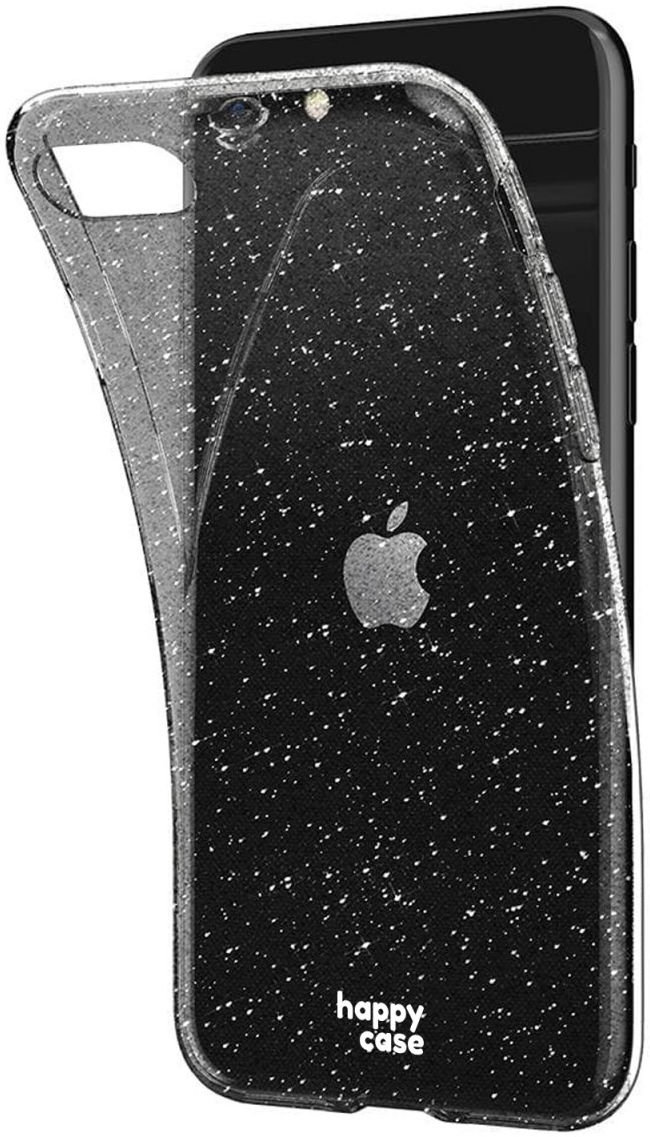 HappyCase Διάφανη Θήκη Σιλικόνης Apple iPhone SE 2022 / 2020 / 8 / 7 - Glitter Print