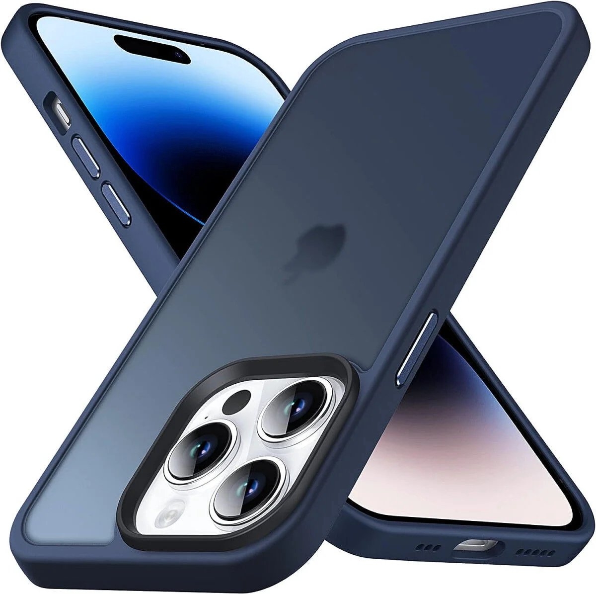 HappyCase Ημιδιάφανη Σκληρή Θήκη - Apple iPhone 15 Pro - Matte Dark Blue
