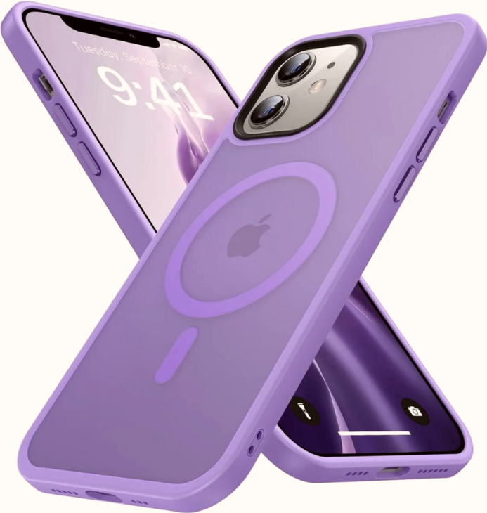 HappyCase Ημιδιάφανη Σκληρή Θήκη MagSafe - Apple iPhone 12 / 12 Pro - Matte Lila