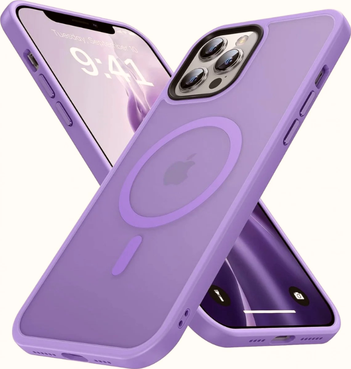 HappyCase Ημιδιάφανη Σκληρή Θήκη MagSafe - Apple iPhone 12 Pro Max - Matte Lila