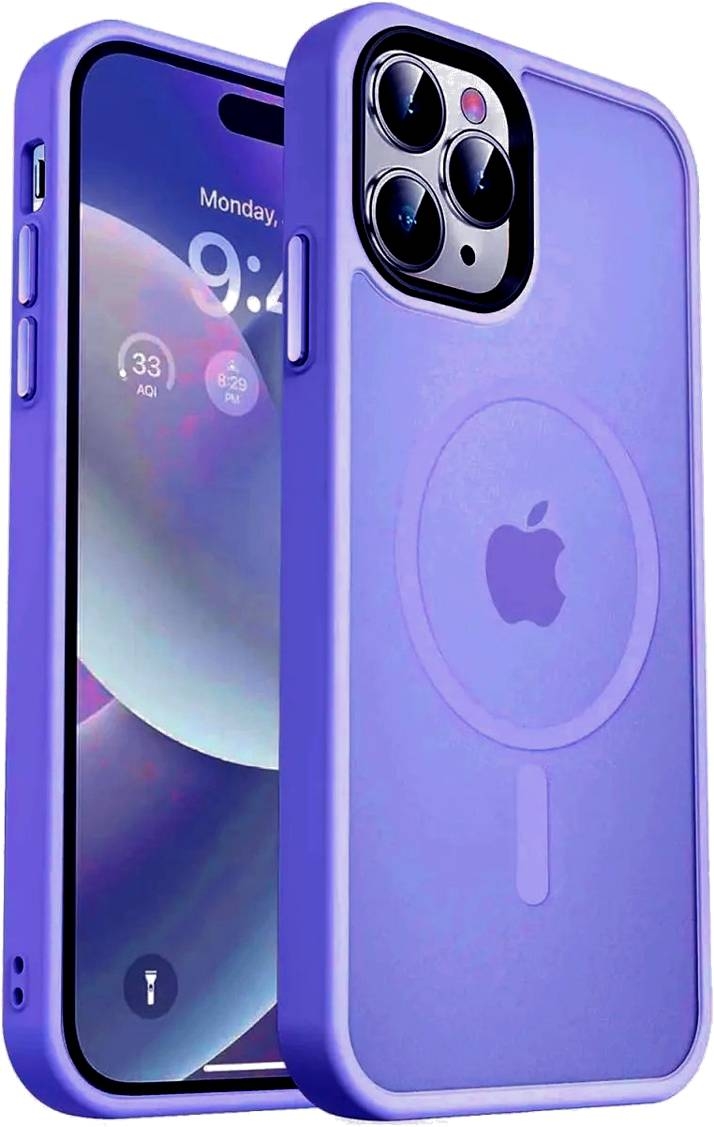 HappyCase Ημιδιάφανη Σκληρή Θήκη MagSafe - Apple iPhone 15 Pro - Matte Lila