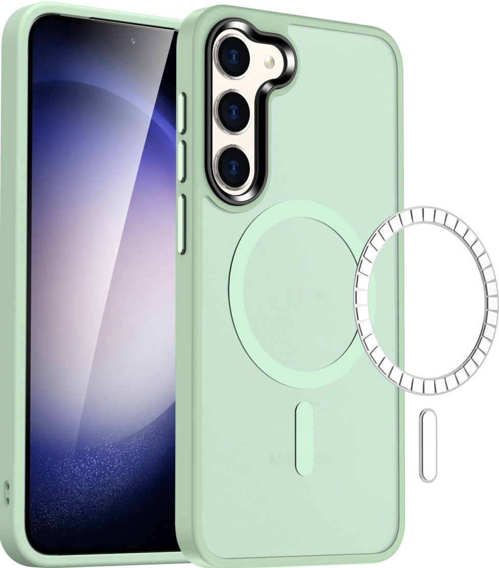 HappyCase Ημιδιάφανη Σκληρή Θήκη MagSafe - Samsung Galaxy S23 - Matte Green 