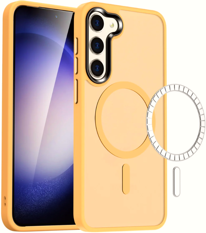 HappyCase Ημιδιάφανη Σκληρή Θήκη MagSafe - Samsung Galaxy S23 Plus - Matte Orange