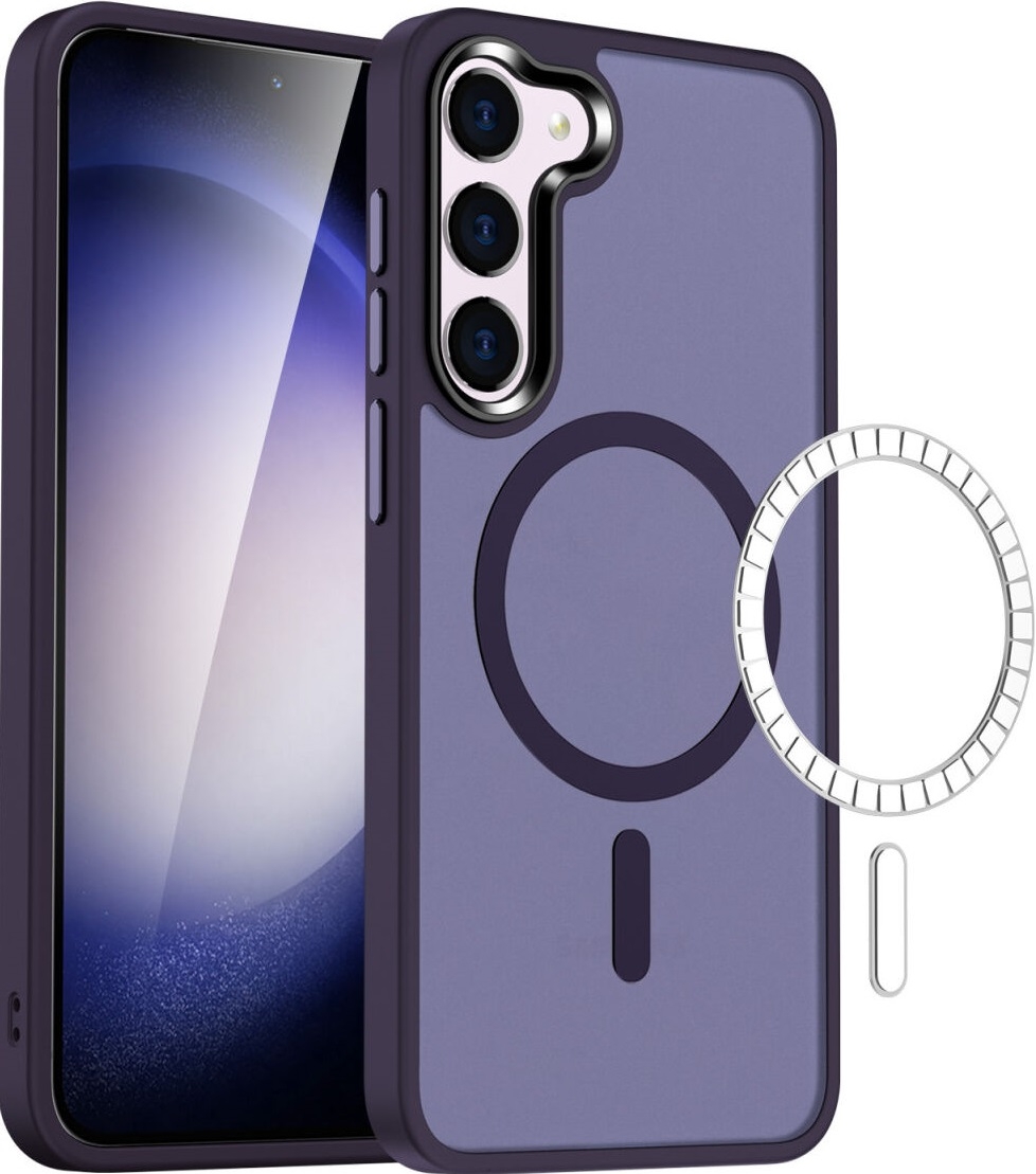 HappyCase Ημιδιάφανη Σκληρή Θήκη MagSafe - Samsung Galaxy S23 Plus - Matte Purple