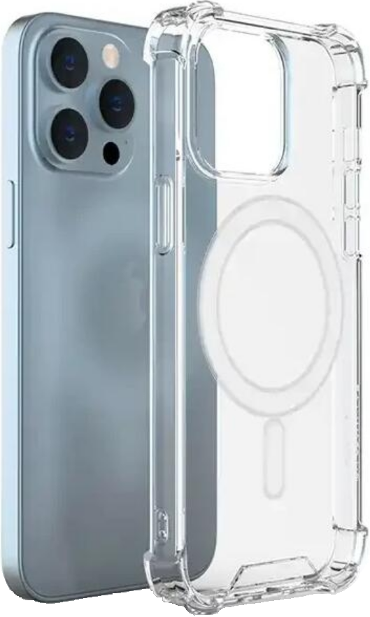 HappyCase Shockproof - Διάφανη Σκληρή Θήκη MagSafe - Apple iPhone 15 Pro - Transparent