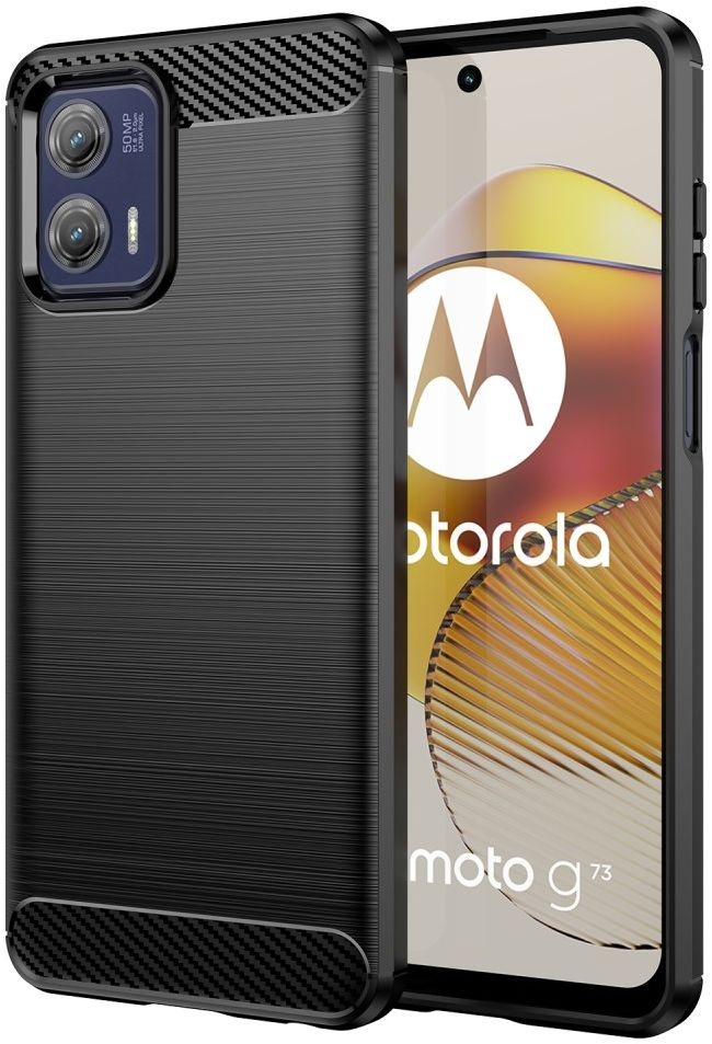 HappyCase Θήκη Σιλικόνης Brushed - Motorola Moto G73 - Black