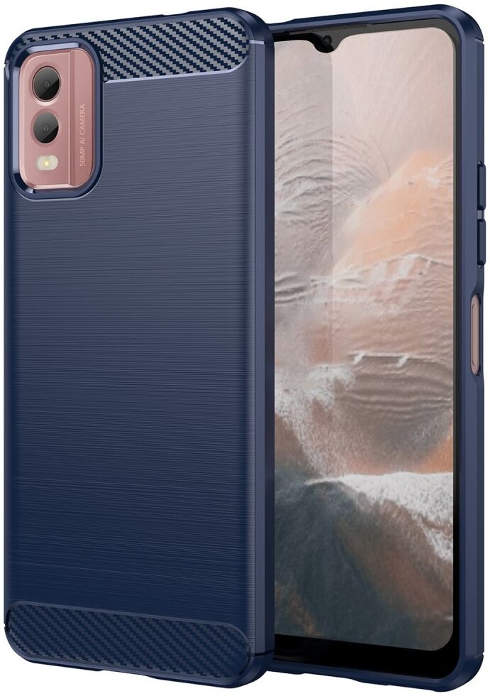 HappyCase Θήκη Σιλικόνης Brushed - Nokia C32 - Blue