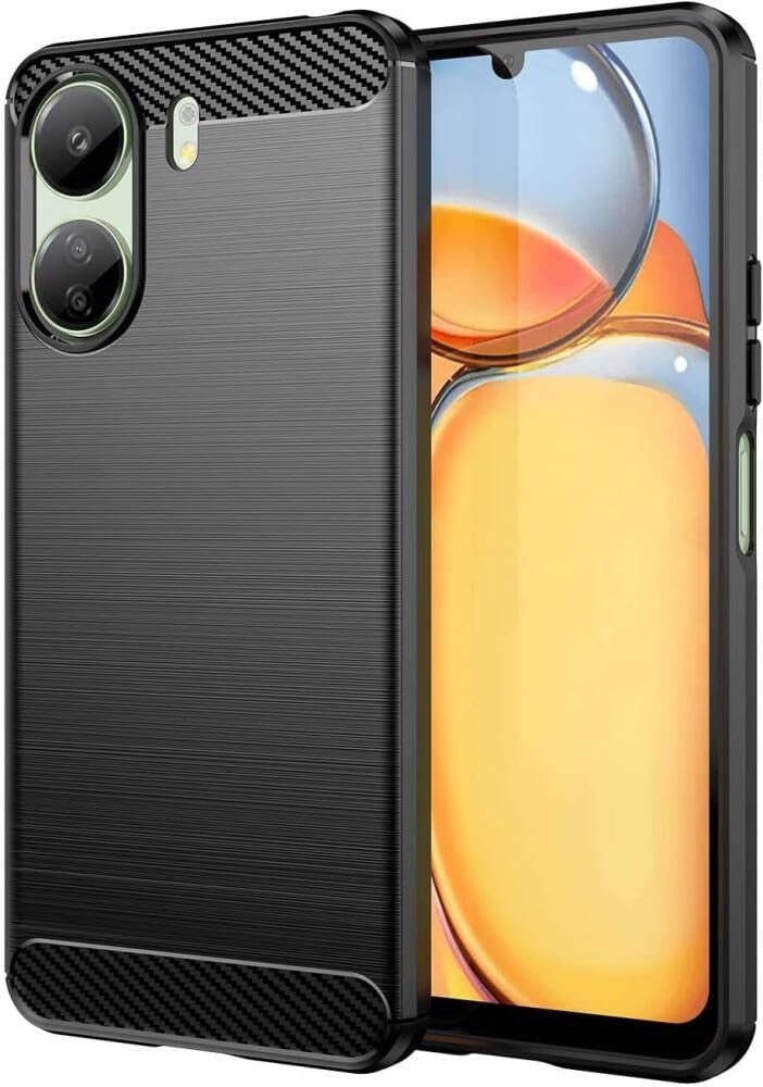 HappyCase Θήκη Σιλικόνης Brushed - Xiaomi Redmi 13C 4G / Poco C65 - Black