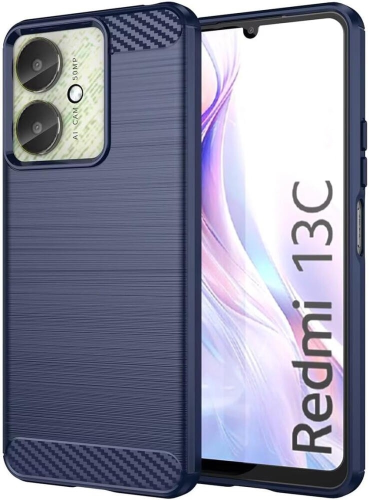 HappyCase Θήκη Σιλικόνης Brushed - Xiaomi Redmi 13C / Poco C65 - Blue